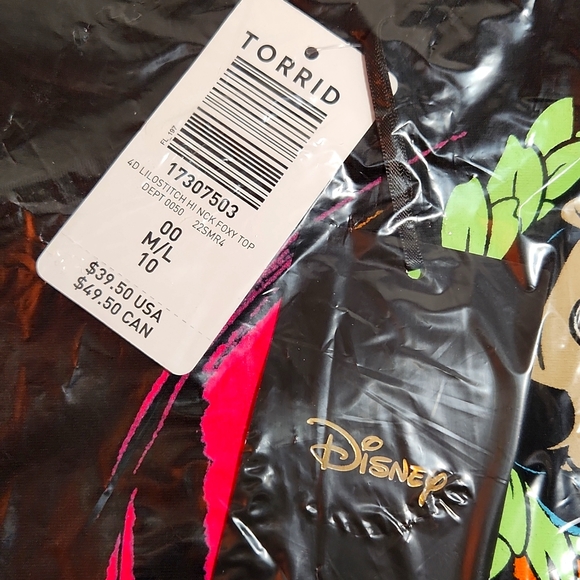 ❤️NWT VINTAGE TORRIID TANK DISNEY LILO & STITCH HIGH NECK TOP FOXY FITTED TEE - Picture 6 of 10